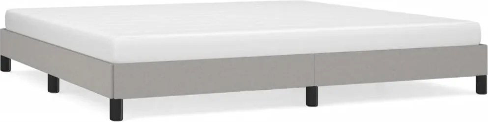 vidaXL Cadru de pat fără saltea, gri deschis, 200x200 cm, textil