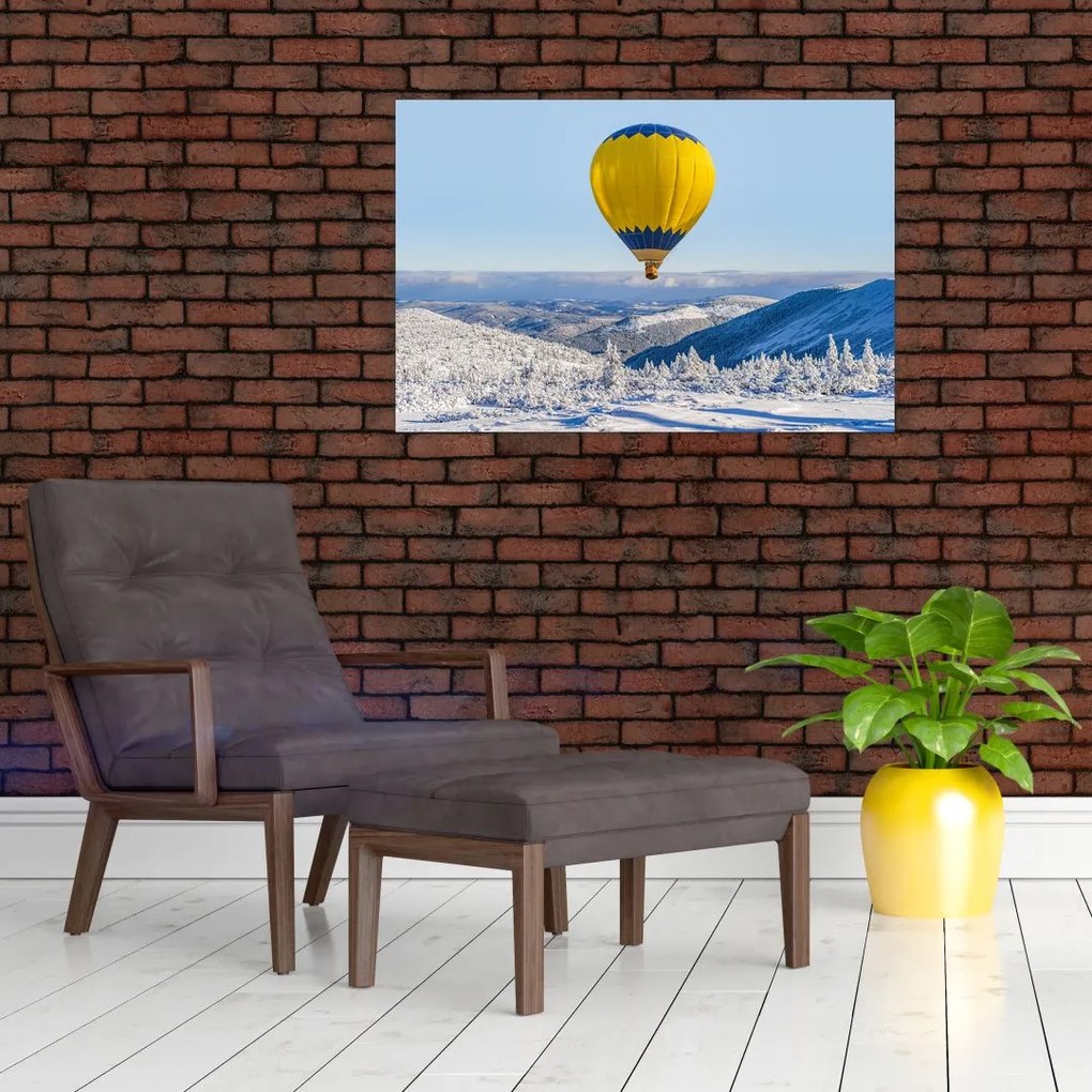 Tablou - Zbor peste peisaj de iarnă (90x60 cm)