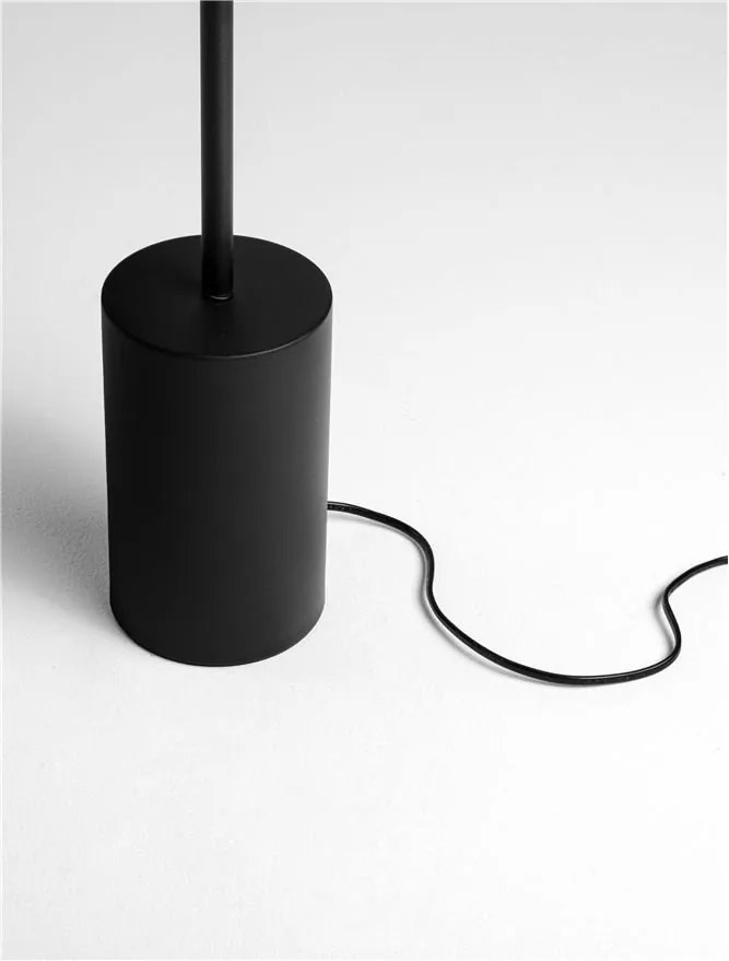Lampadar/Lampa de podea LED stil minimalist THEA negru/wood metal