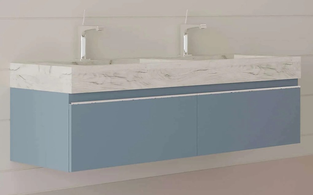 Set lemn masiv Mobilier Baie Suspendat Giulia Lavoar Dublu