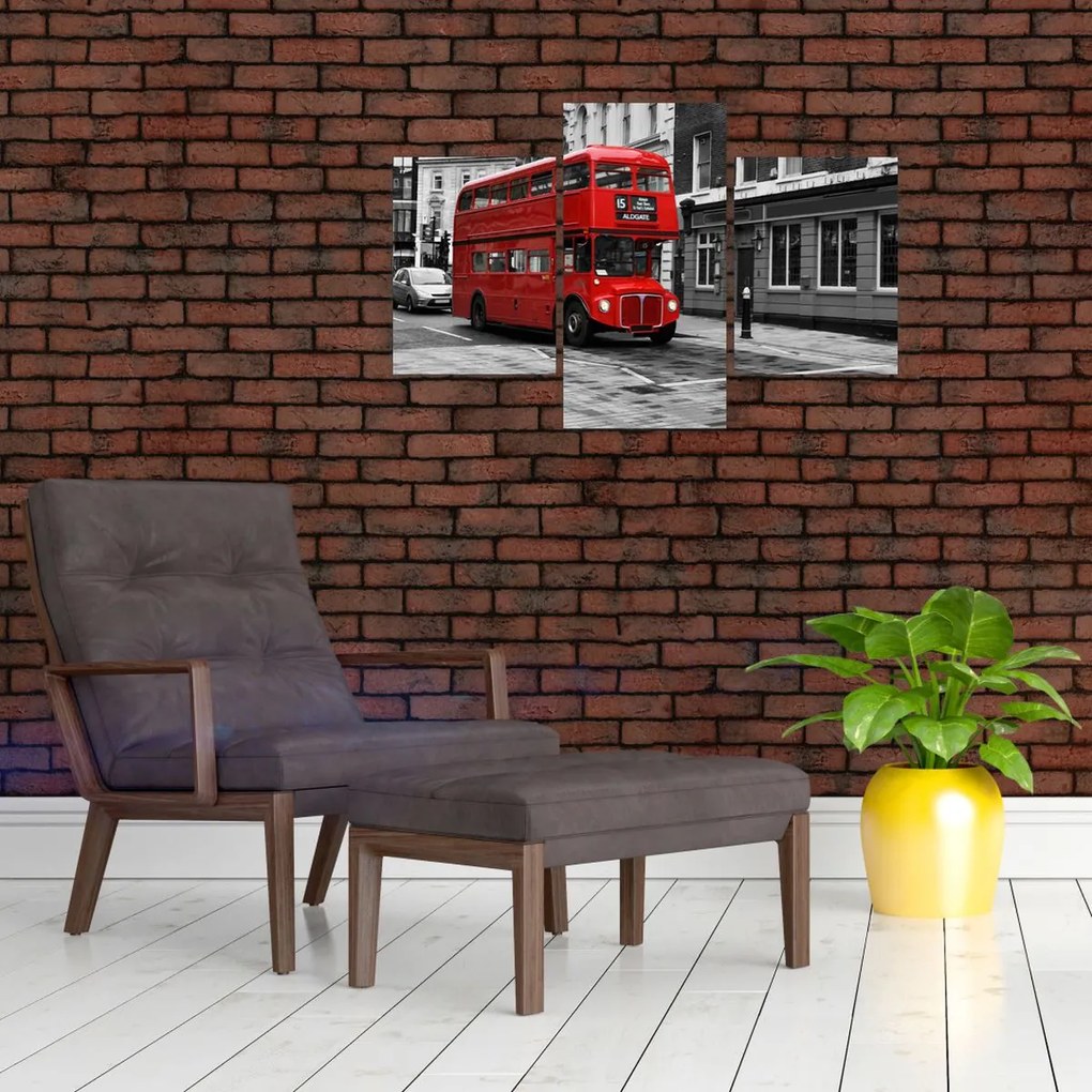 Tablou - Londra cu autobuz (90x60 cm)