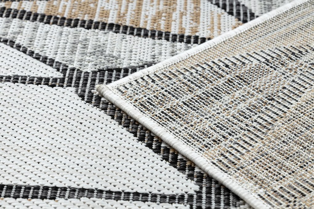Covor SISAL COOPER Mozaic 22208 ecru / negru