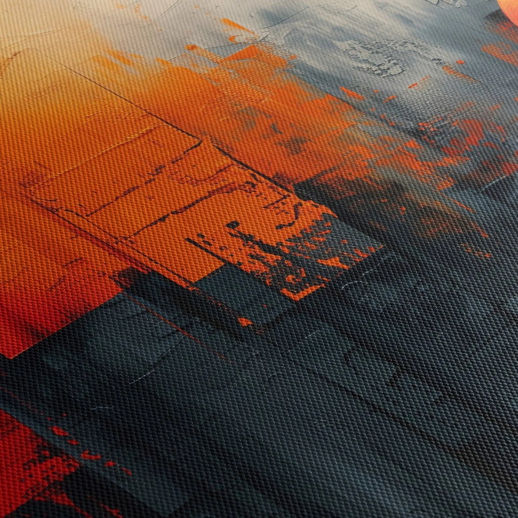 Tablou - Pictura abstractă a orașului (120x50 cm)