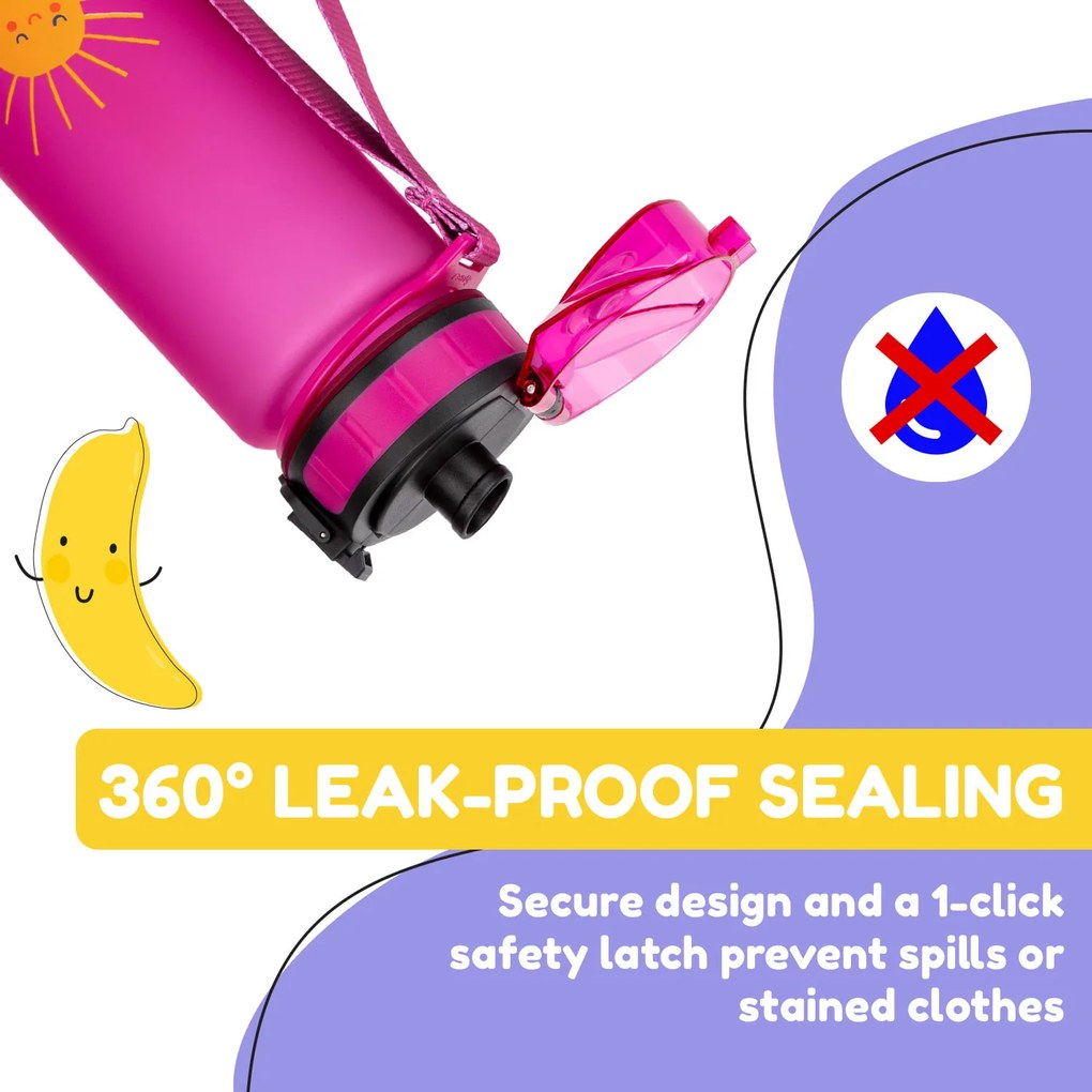 schmatzfatz Sticlă de băut Sticlă sport 500 ml 24 cm Tritan