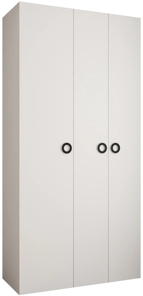 Dulap de haine 130 cm Carmela 40-1 (alb + Negru). 1126513
