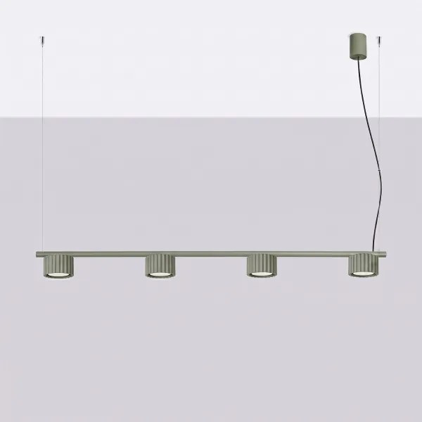 Sollux SL.2698 - Lustră pe cablu AURA 4xGX53/10W/230V verde