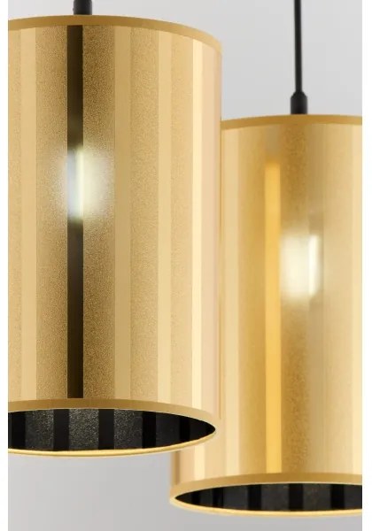 Jupiter 2091 - Lustru suspendat pe cablu CORTINA 2xE27/15W/230V, auriu/negru