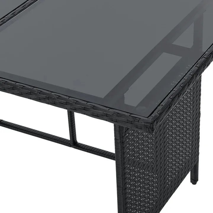 Juskys Set de ratan Turin - negru