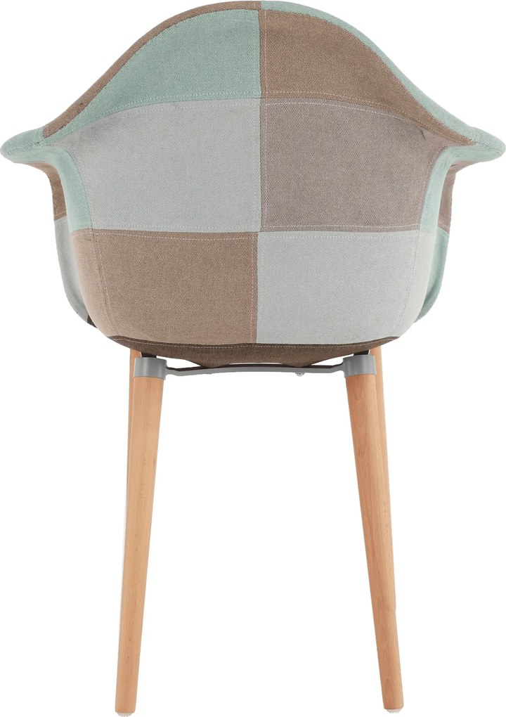 Fotoliu de design, patchwork/mentol/maro/fag, KADIR NEW TIP 5