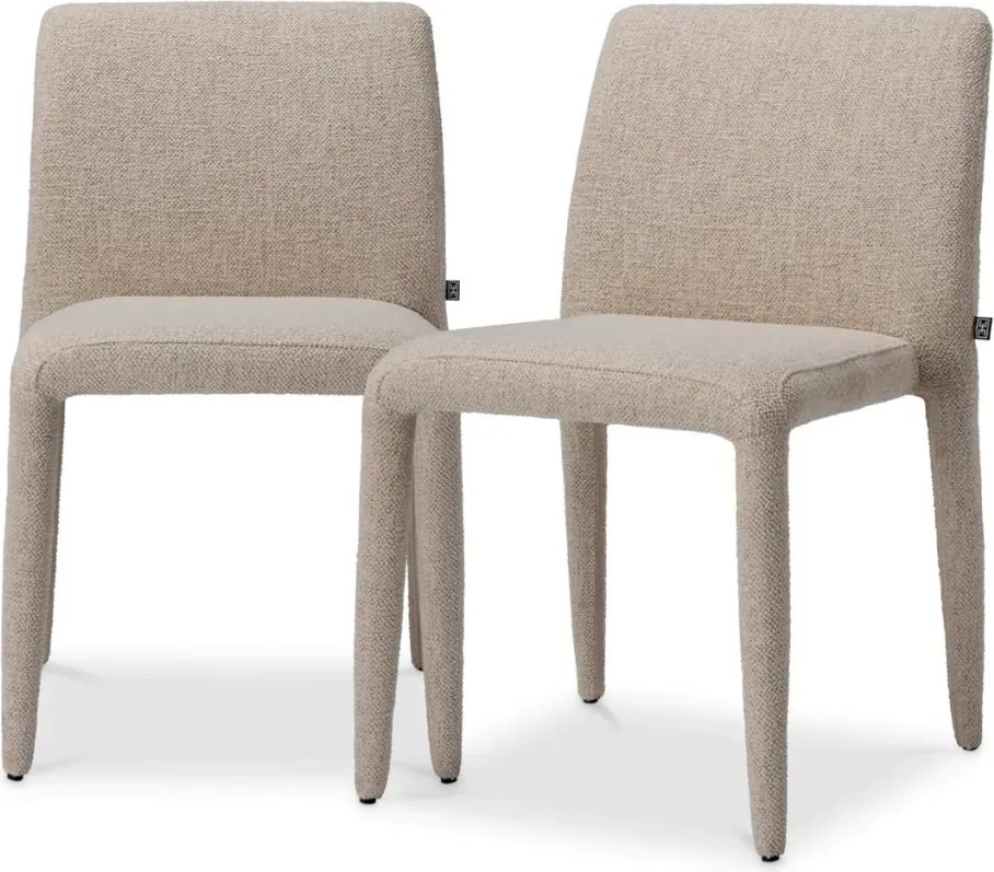 Set de 2 scaune elegante design LUX Leiza, Renato off-white