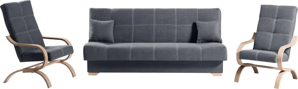 Canapea extensibilă, gri, GINY