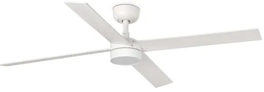 Ventilator LED dimabil FARO 34355WT-1TW RUDDER L 18W/230V alb/bej d. 132 cm WT + telecomandă