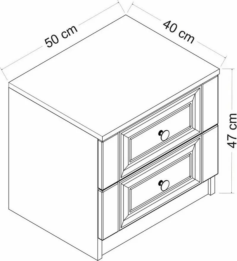 Noptieră Kale White