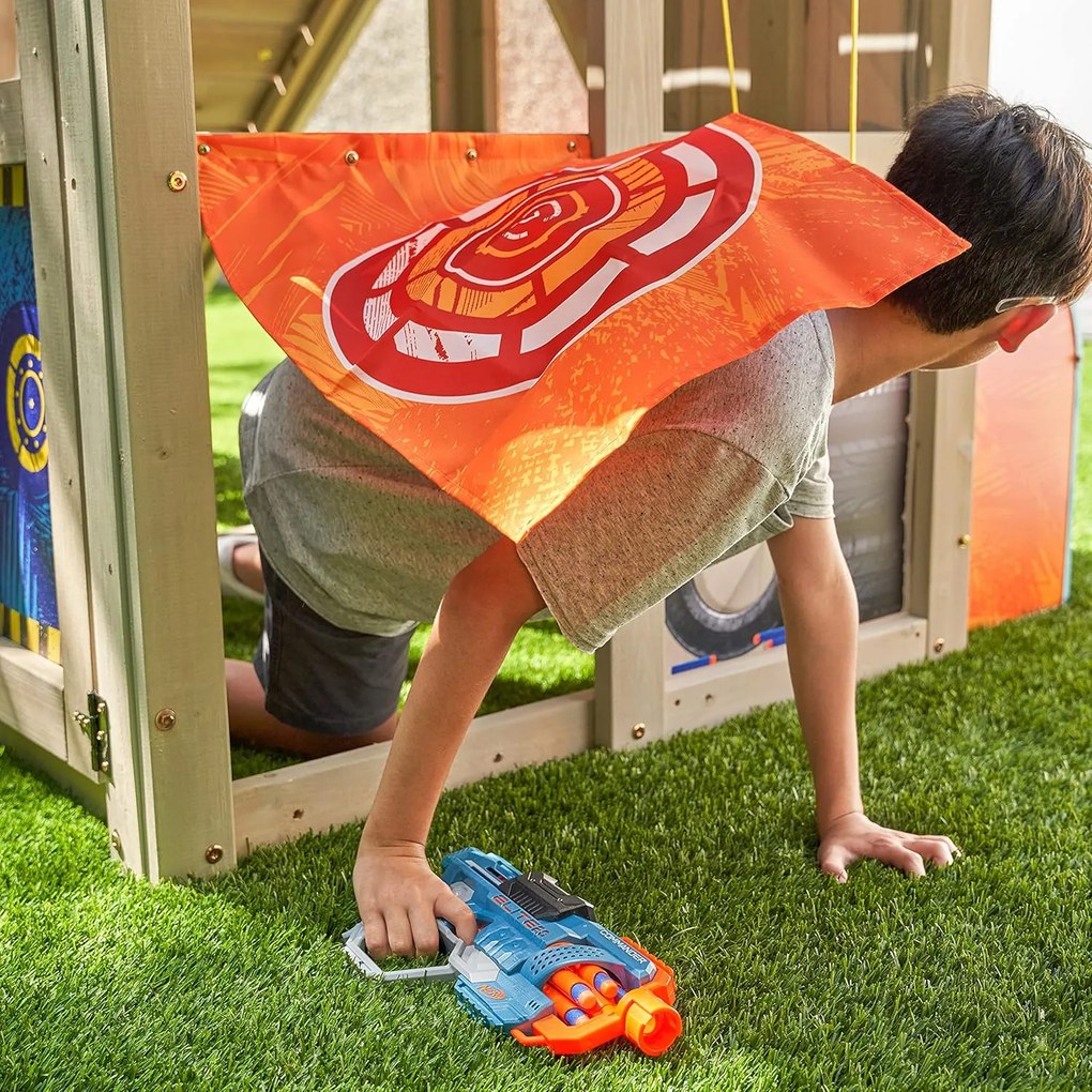Loc de joaca pentru copii de gradina NERF BATTLE FORT 4,45 x 1,84 m