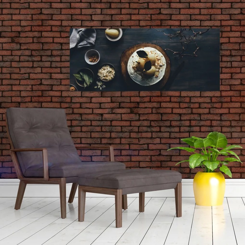 Tablou cu desert pe masă (120x50 cm)