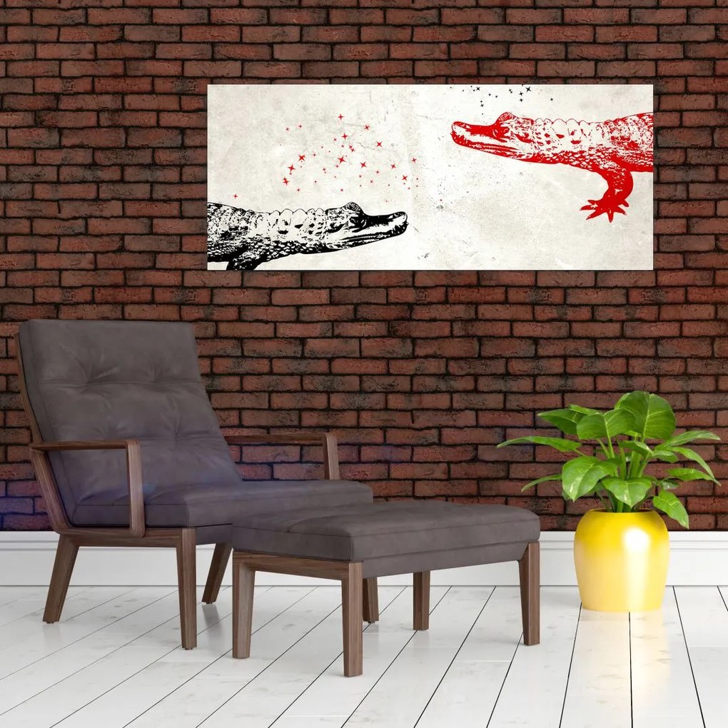 Tablou - Crocodili (120x50 cm)
