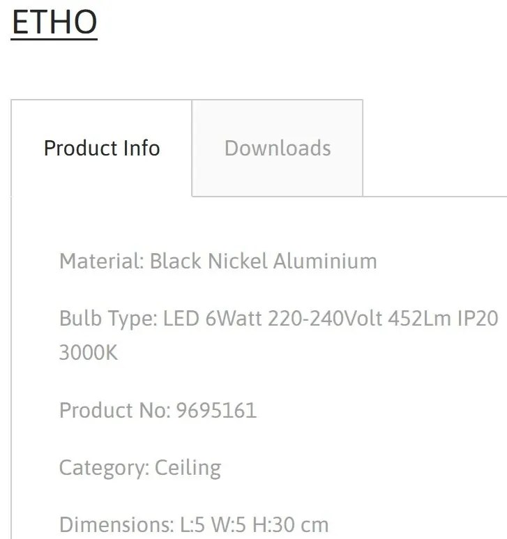 Spot LED aplicat design modern ETHO nickel, NVL-9695161