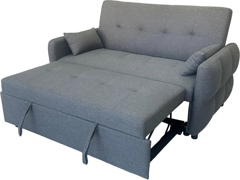 Canapea extensibilă cu două locuri Avenberg ZELDA, gri