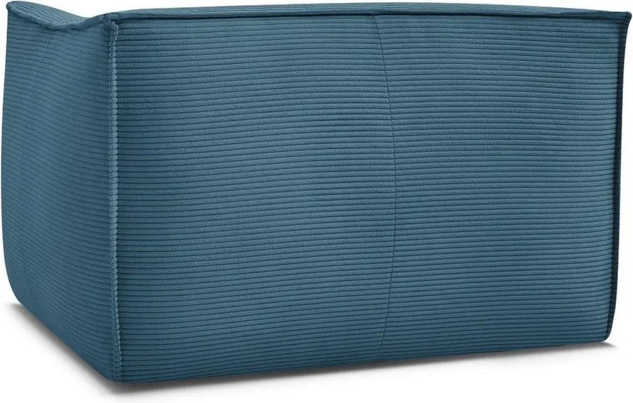 Fotoliu albastru cu tapițerie din catifea reiată Giorgia – Bobochic Paris