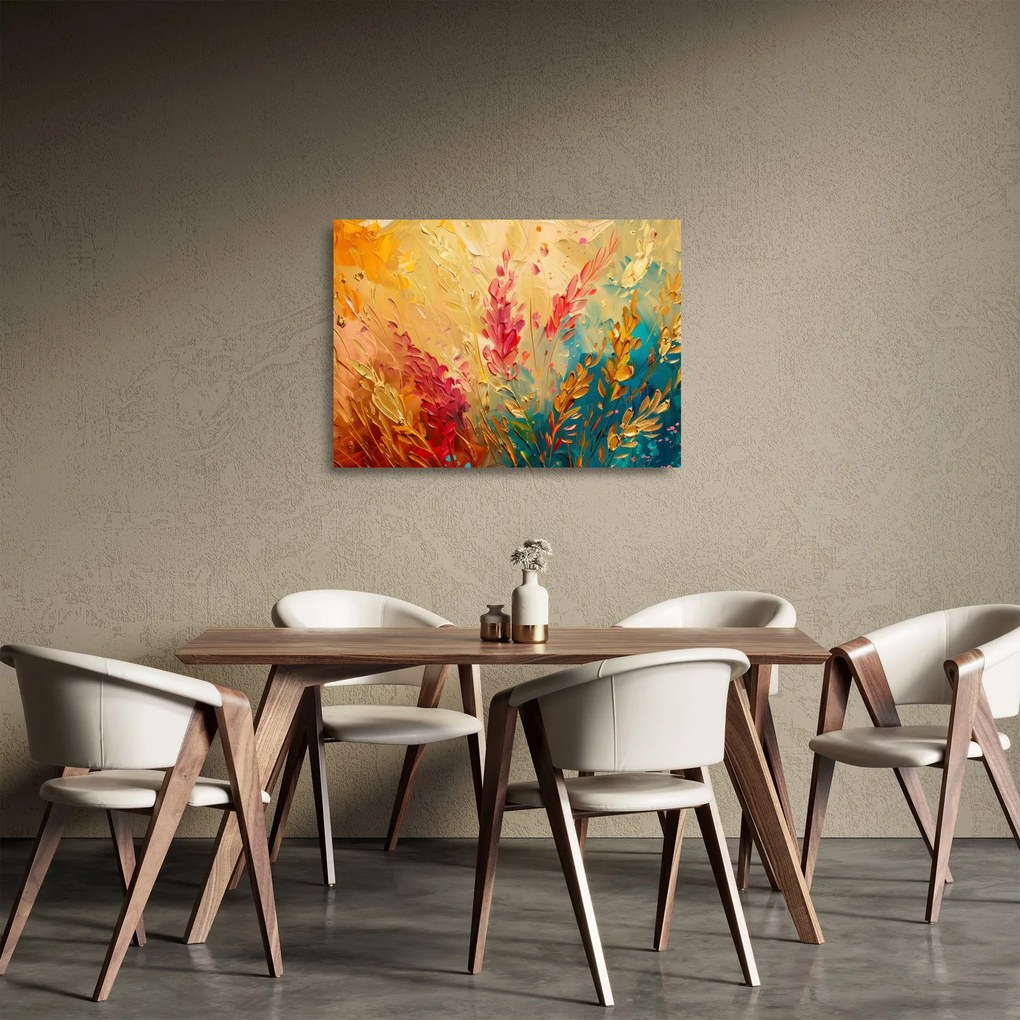 Tablou pe sticlă - Vopsirea câmpului (70x50 cm)