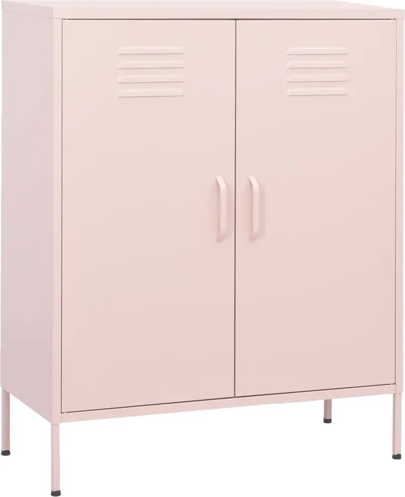 vidaXL Dulap de depozitare, roz, 80x35x101,5 cm, oțel