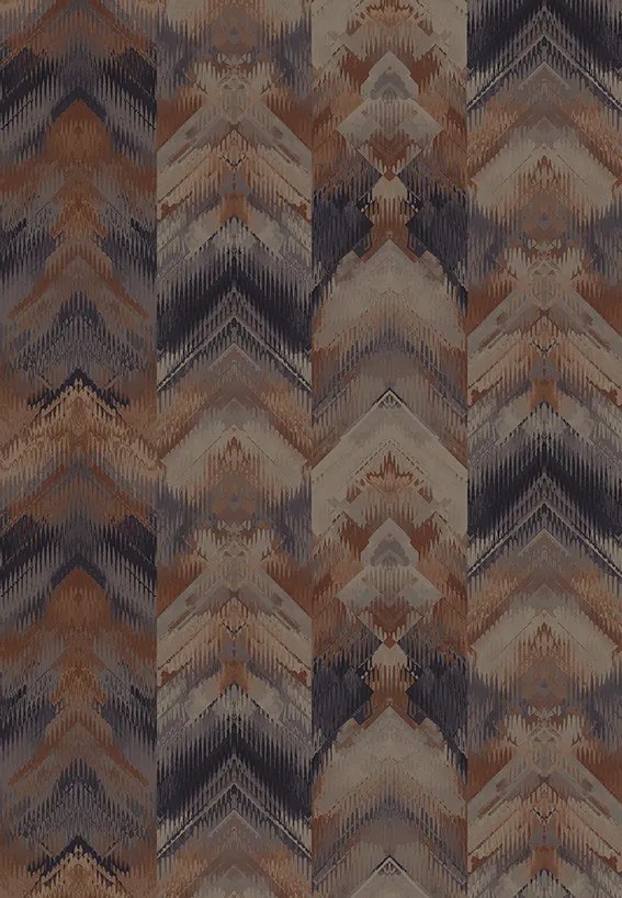 Tapet Reflections, Copper Luxury Geometric, 1838 Wallcoverings, 6.5mp / rola