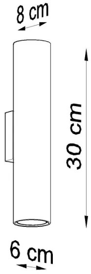 Aplică LOOPEZ 2xGU10/40W/230V neagră/cupru Sollux SL.0944