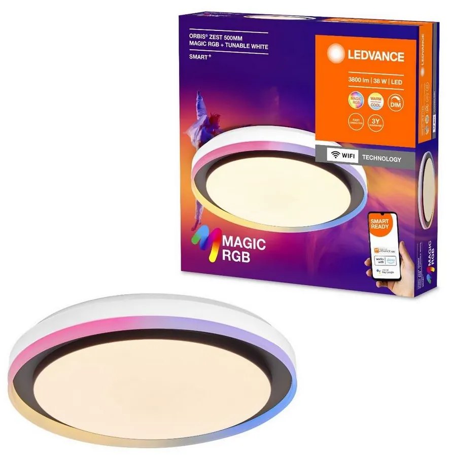 Plafonieră LED RGBW dimabilă Ledvance SMART+ MAGIC LED/38W/230V Wi-Fi