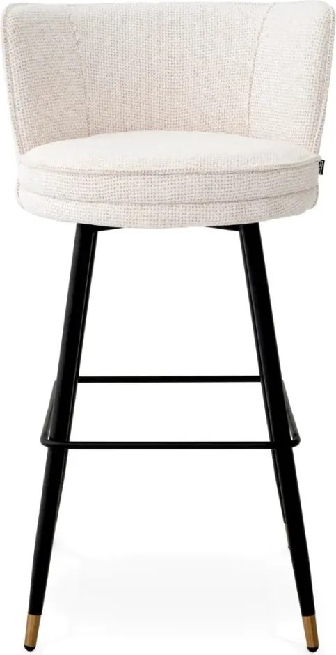 Scaun de bar pivotant design LUX Grenada, Lyssa off-white