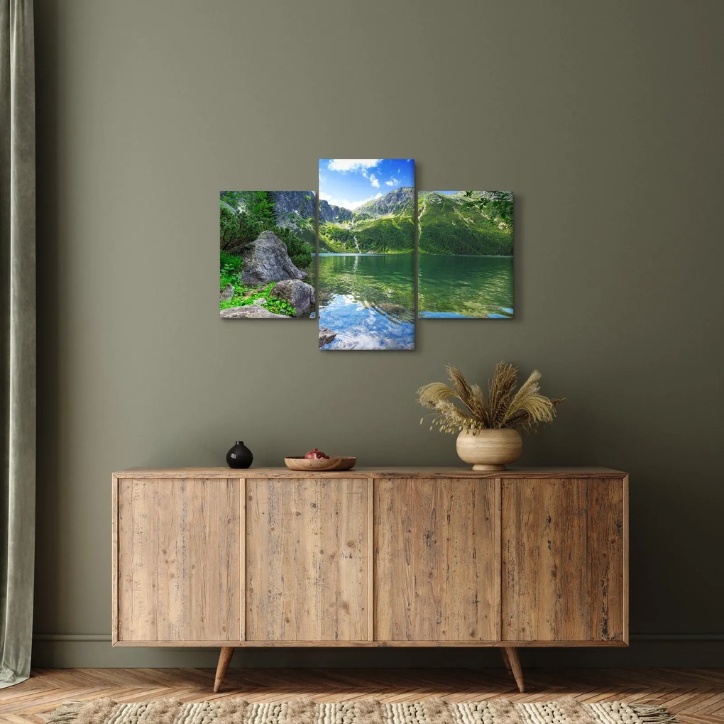 Tablou cu lac în munții Tatra (90x60 cm)