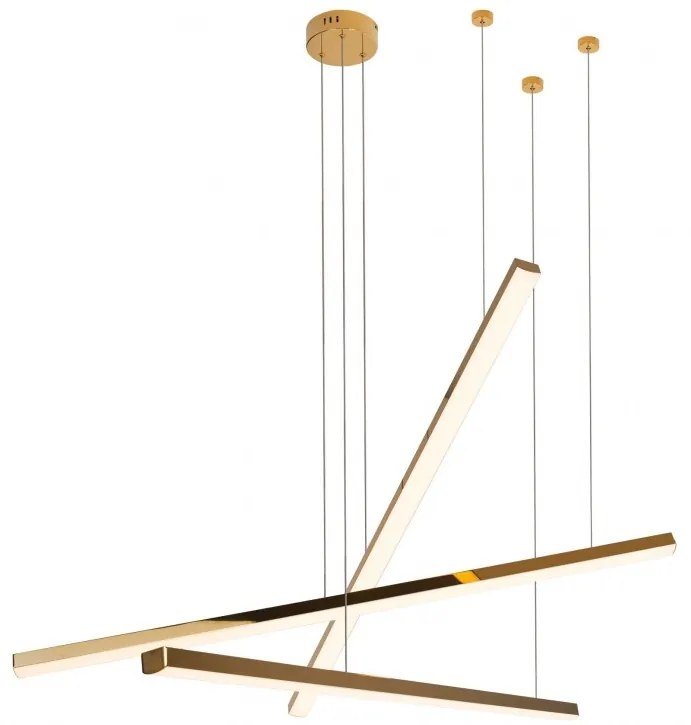 Lustra LED dimabila design modern TRIO 3 auriu