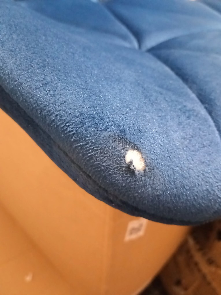 OFERTA Scaun de birou albastru AVOLA VELVET II. calitate