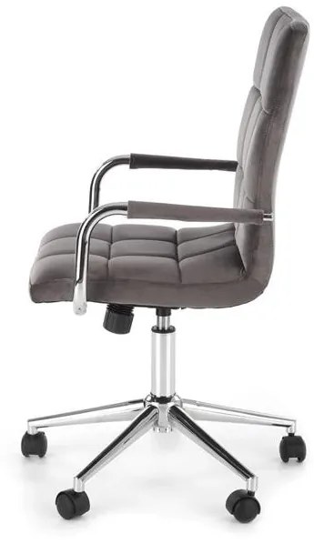 Scaun de birou Gonzo 4 Velvet Gri – H105 cm