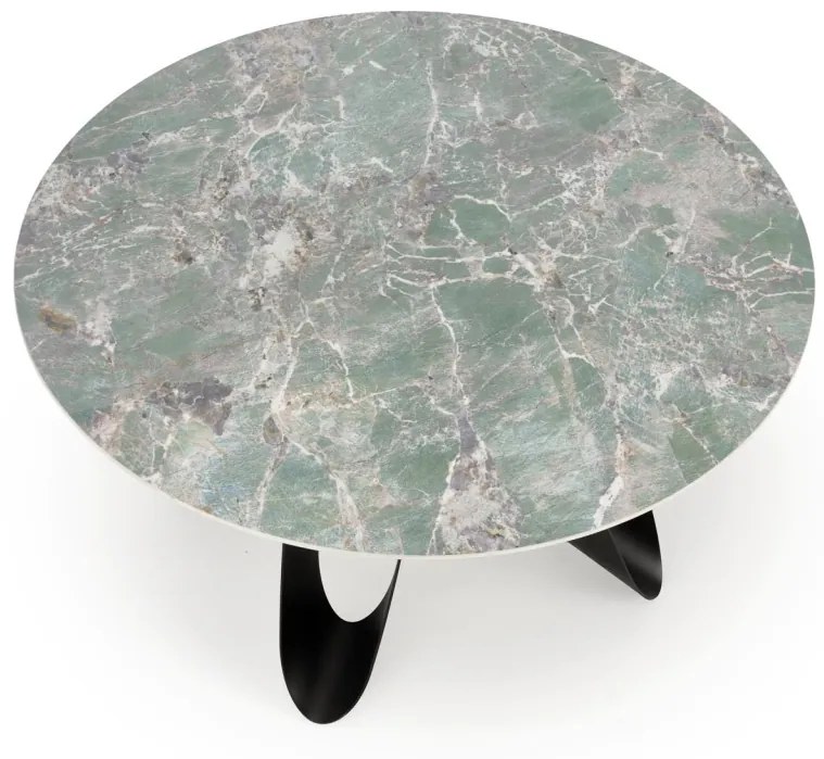 Masa rotunda Giovani marmura verde/negru ø135/h76 cm