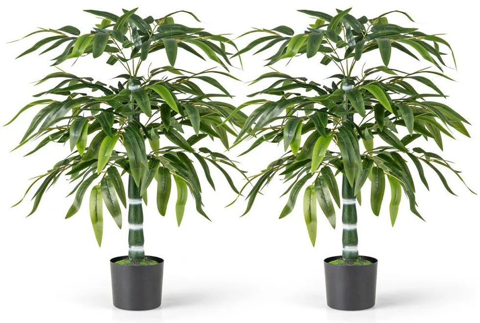 Plantă artificială bambus, 1 m, set 2 bucăți