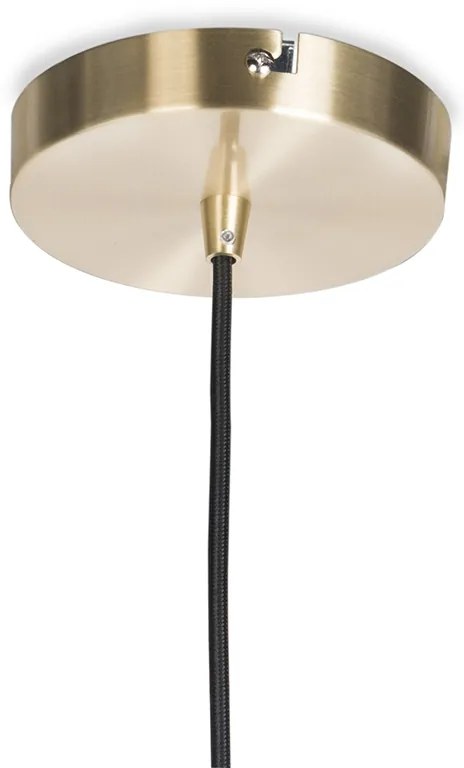 Lampă suspendată inteligentă alamă cu sticlă fumurie 30 cm incl. WiFi ST64 - Ball