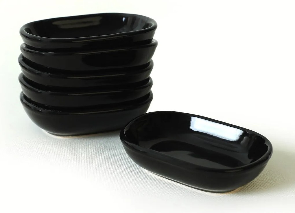 Set 6 boluri 275KRM2195, negru, ceramica, 11 cm