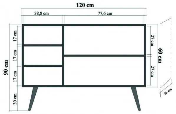 Consola MEGA-723 Sonoma Oak