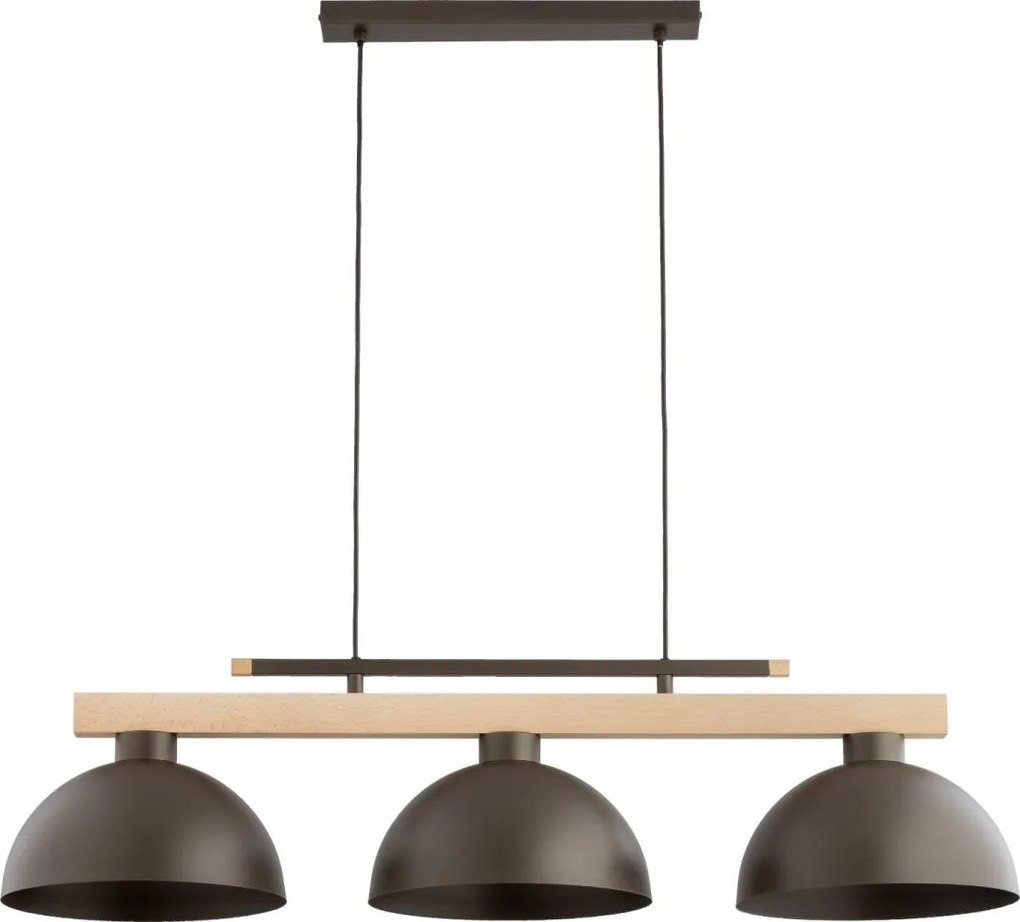Lustră pe cablu VERTA 3xE27/15W/230V maro/bej