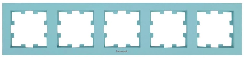 Rama 5 module orizontala, IP20, Turcoaz, Panasonic Karre Plus 55 Soft Touch