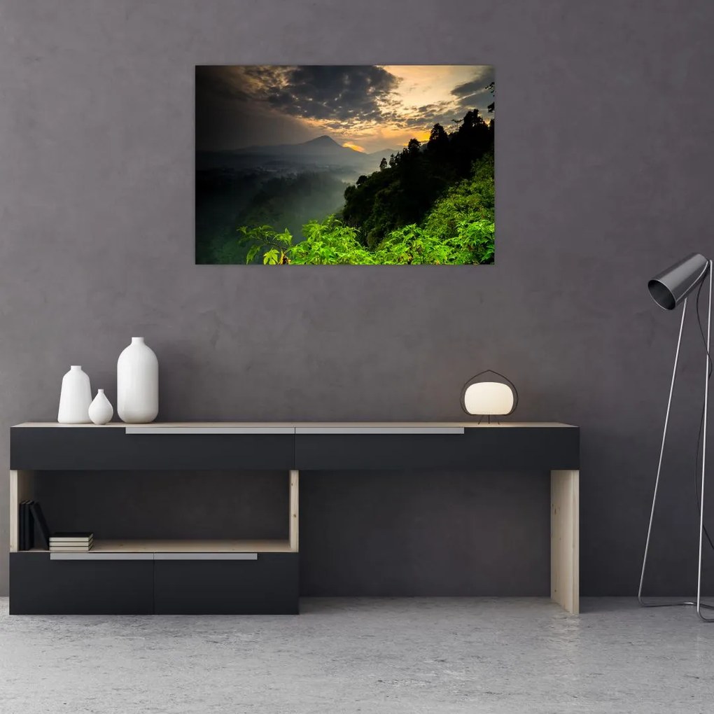 Tablou - peisaj montan verde (90x60 cm)