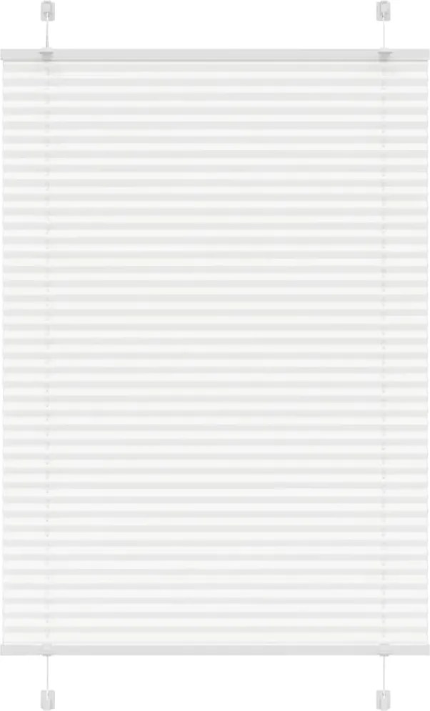 vidaXL Jaluzea plisată alb 85x150 cm Lățime țesătură 84,4cm poliester