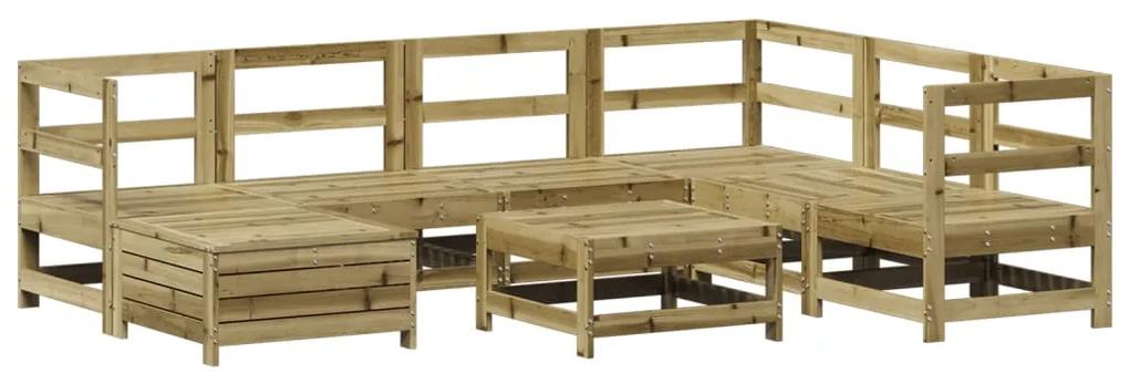 3250559 vidaXL Set canapea de grădină, 8 piese, lemn de pin tratat