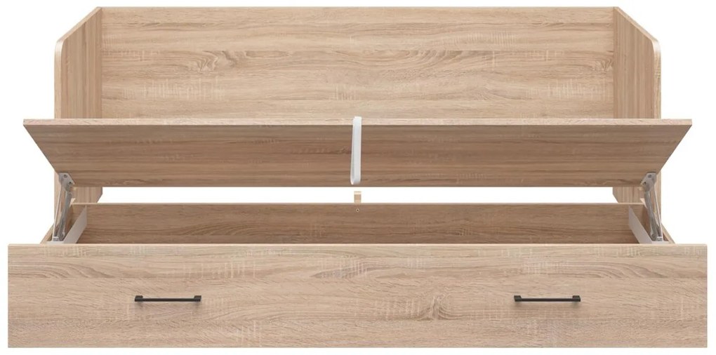Pat de o persoană extensibil80 cm Tetrix 13 (stejar sonoma) (cu sp. depozitare). 1098495