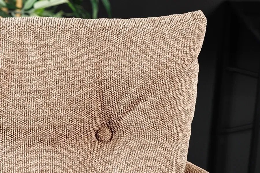 Scaun de bar pivotant BIG GEORGE sampanie bej