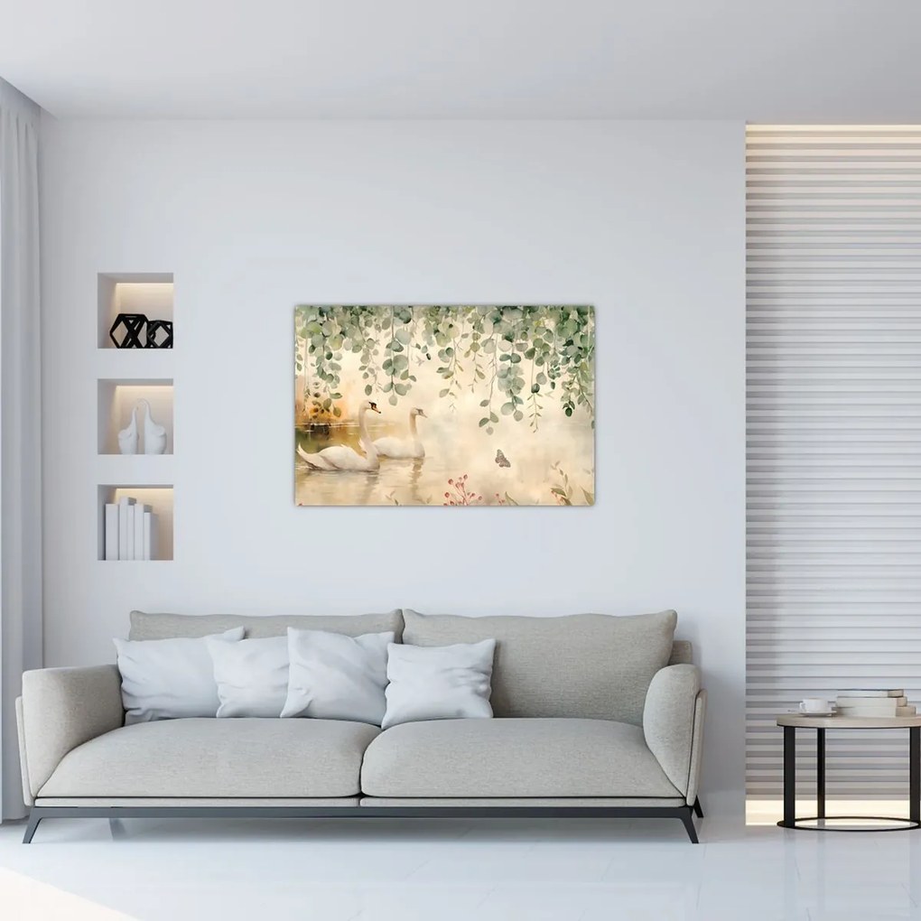 Tablou - Lac, acvariu (90x60 cm)