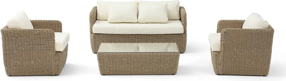 Set mobilier de grădină din ratan Avenberg TROPEA bej