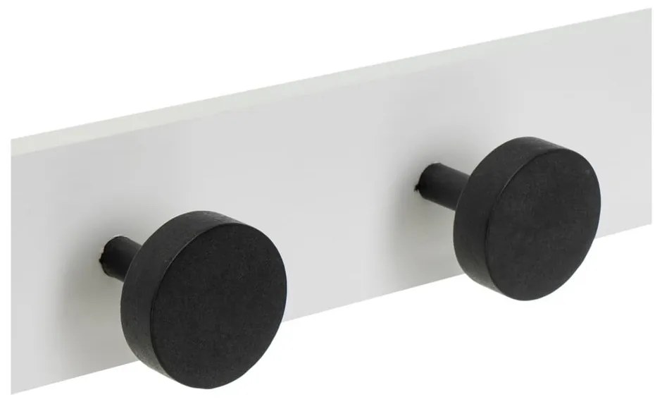 Cuier de perete alb-negru din lemn de pin 40 cm Anillos – Casa Selección