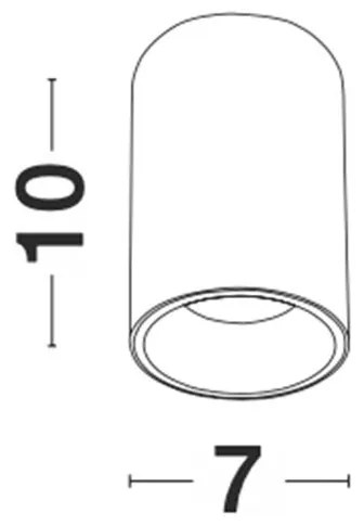 Spot aplicat tavan / plafon design modern minimalist NED negru