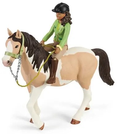 Schleich 42533 - Sarah cu căluț și animaleîn camping, 24,5 x 19 x 6,6 cm